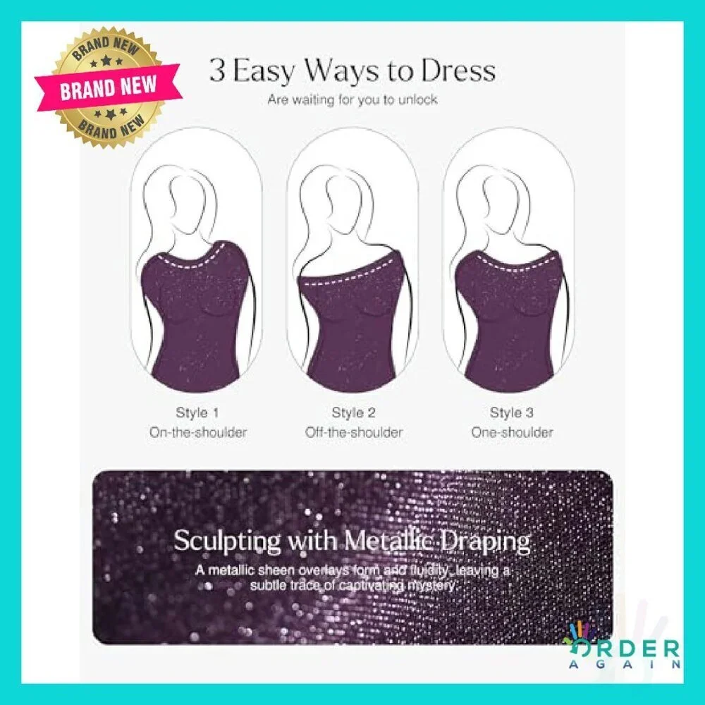 Sparkly Long Sleeve Bodysuit Off Shoulder Tummy Control Shapewear Chic